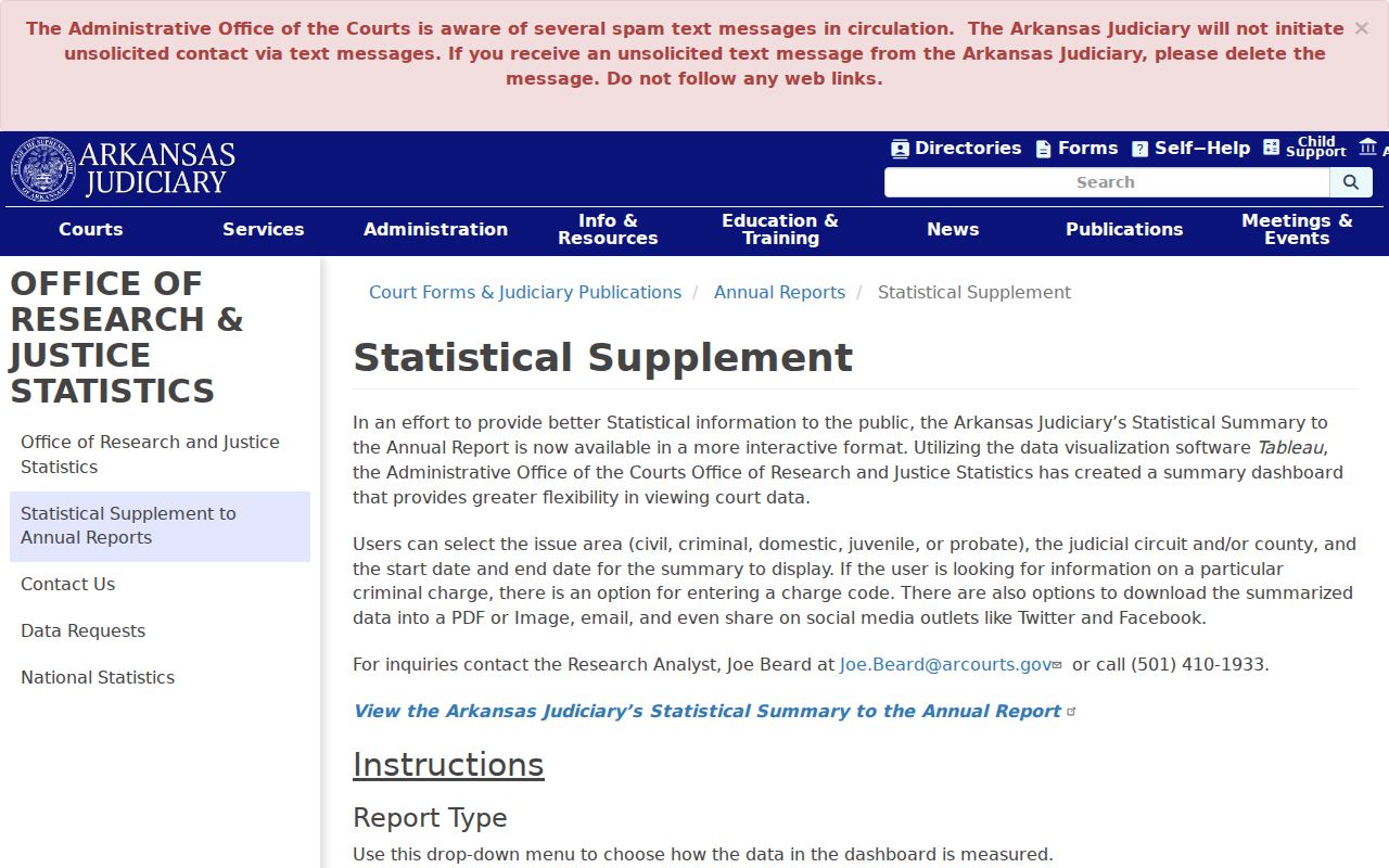 Desha County civil docket statistical supplement filters