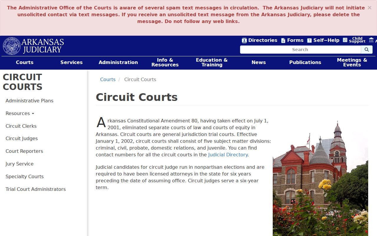 Desha County criminal court docket Circuit Court structure