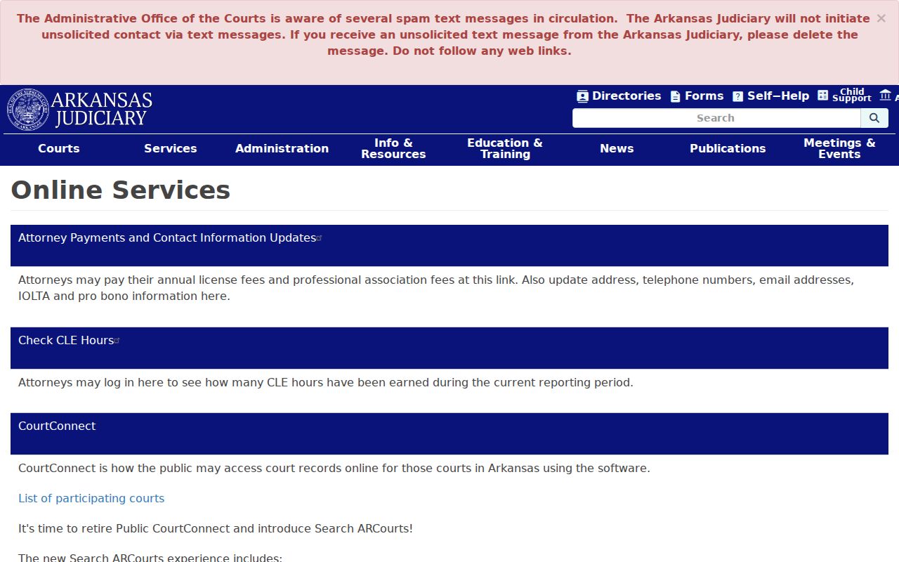 Desha County court docket Arkansas Judiciary online services