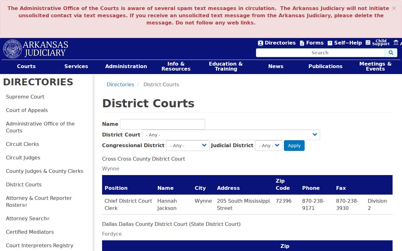 Desha County traffic court records Dumas and McGehee directory