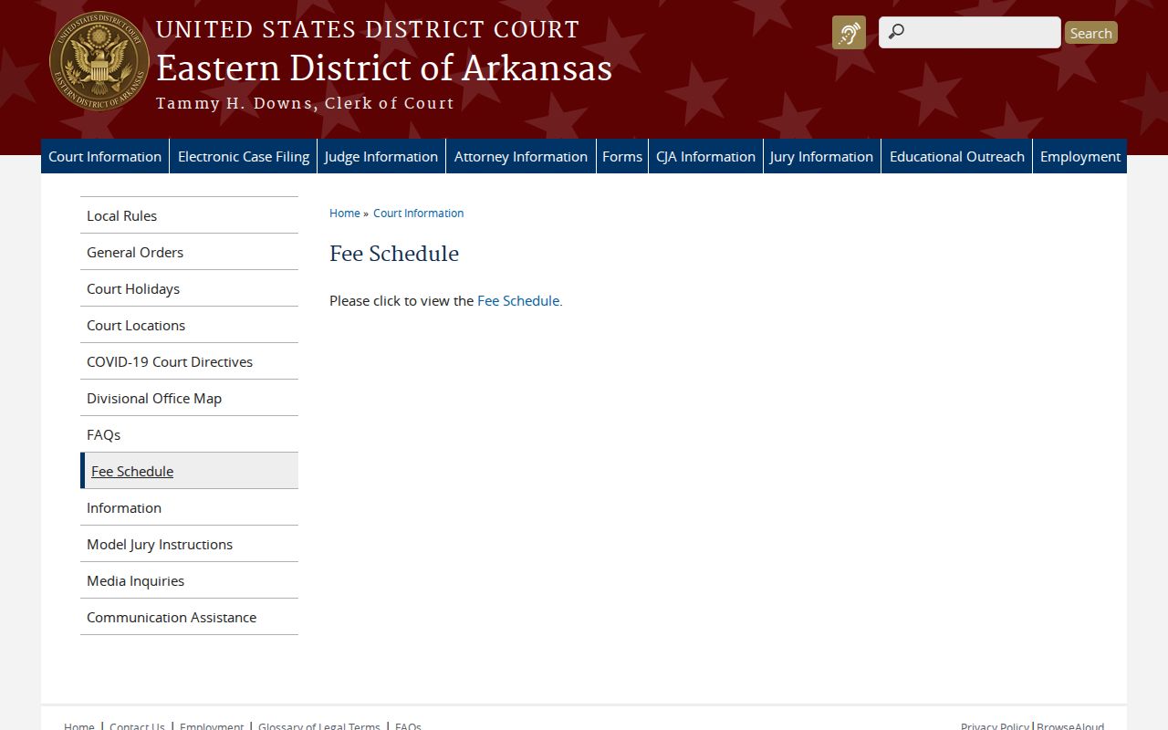 Desha County traffic court records contrasted with federal court fees